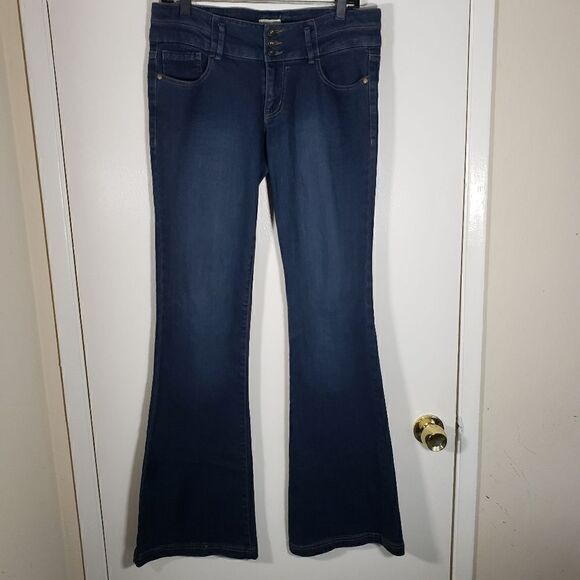 Arden B Flare Bootcut 90s Y2K Dark Wash Stretch Vintgae Style Size 8 - Picture 1 of 8